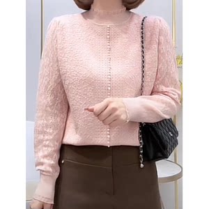 
Half turtleneck knitted bottoming shirt for women long-sleeved autumn and winter 2026 new style Western style age-reducing T-shirt inner top