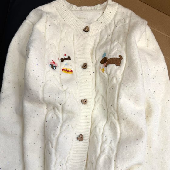 
Spring new soft, cute and sweet Korean knitted cardigan sweater jacket for women loose and lazy college style top