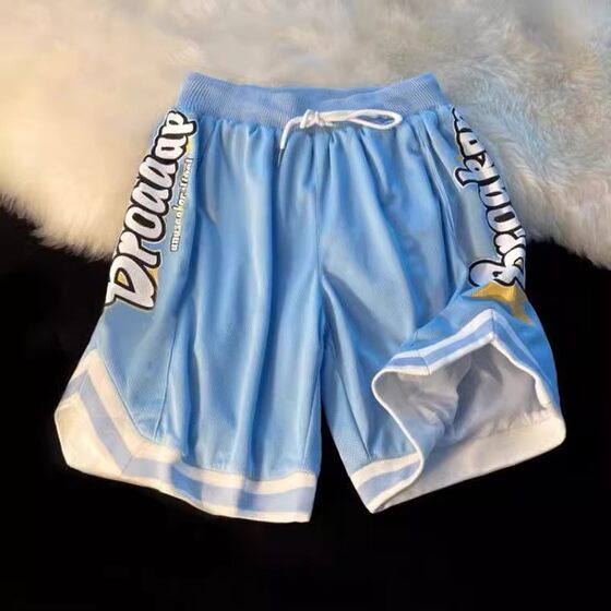 
Wear-resistant men's street dirty pants 4 summer shorts American loose and handsome retro 5 high ultra-thin trendy brand casual pants