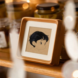 Fetal Hair Keepsake Making Fetal Hair LAOSHU Photo Frame Baby Full Moon DIY Solid Wood Display Stand Ornament Painting Handmade