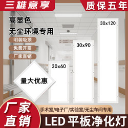 Sanxiong Lighting 30X120 Led Ultra-Thin Purification Light for Hospital Operating Room, Dust-Free Workshop, Flat Ceiling Light, Surface-Mounted