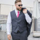 Large -size suit men's suits plus fat and increase the fat man's business ownership gray suit jacket wedding dress four seasons
