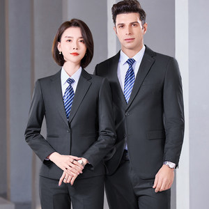 
Great Wall Tank 4S shop work clothes dark gray suit men and women business attire overalls trousers car sales blazer