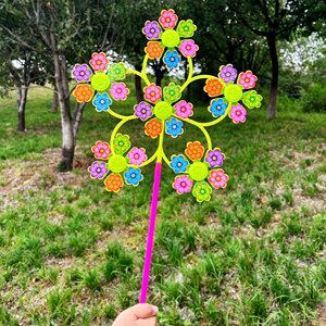 Colorful six rounds of small flowers outdoor outdoor hand holding toys garden courtyard dressing scenic spots advertising props gift gifts
