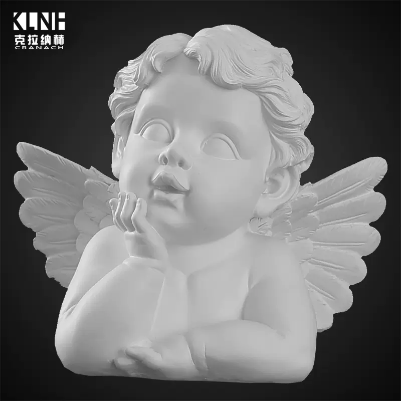 天使石膏像摆件北欧桌面ins装饰品可爱迷你小号人像雕塑人物雕像-Taobao
