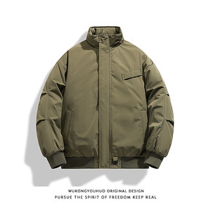 
Wukong is in stock, retro trendy brand winter pilot stand-up collar cotton coat for men, American loose, warm and thickened cotton coat for couples.
