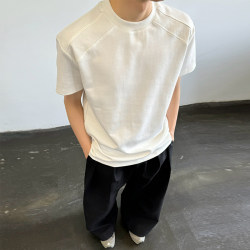 Wukong Has in Stock Trendy American-Style Deconstructed Cleanfit Short-Sleeve T-Shirts for Men and Women, Loose-Fitting Heavyweight Tops for Summer Couples