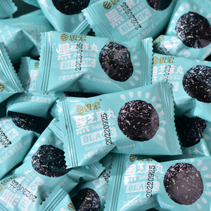 Sihong Black Sesame Pills Handmade Honey Cooked Black Sesame Ball Put Packing the Put and Eat the Valley Cereal Casual Snacks
