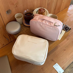 High-Quality Leather Cosmetic Bag for Women, Large-Capacity Storage Bag for Skin Care Products, Business Trip Storage Bag, Waterproof Toiletry Bag