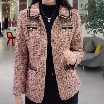 Mom dress fashionable slim short jacket for women middle-aged women autumn fashion cardigan spring and autumn small fragrance top for women
