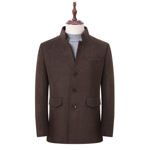 
YR21568 wool 54% men's wool coat woolen coat autumn and winter new button thick jacket