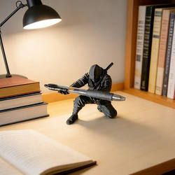 Ninja Pen Holder Desktop Decoration 3D Printed Figurine Pen Stand Personalized Creative Desk Organizer Stationery Storage Pen Holder