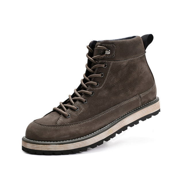Leesechin Clearance Men's Shoes High-top Outdoor Men's Casual Shoes Slim Leather Shoes