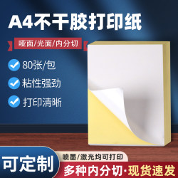 A4 Self-Adhesive Label Printing Paper with Adhesive Backing, Inner-Cut, Glossy, Matte, Laser, Inkjet, Dot-Matrix Printer Writing Stickers