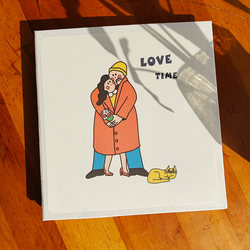 Couple Photo Album, Love Memory Album, Large-Capacity DIY Self-Adhesive Laminated Photo Album, Can Be Written On, Holiday Gift