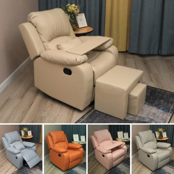 Nail and Eyelash Salon Sofa, Beauty and Foot Care Chair, Tattoo and Embroidery Recliner, Multifunctional Electric Single-Person Foot Bath and Pedicure Massage Chair