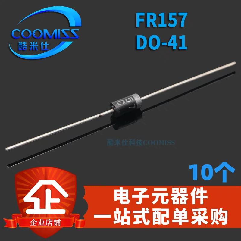 FR155 FR157 FR207 DO-41 cắm chỉnh lưu diode phục hồi nhanh công suất cao