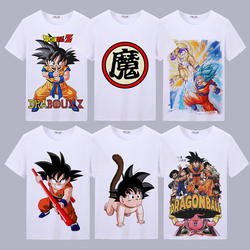 Dragon Ball Super Collaboration Saiyan Short-Sleeve T-Shirt for Men and Women, Goku, Trendy on Instagram, Cartoon Summer National Trend Brand Couple Outfit