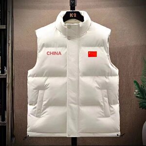 
Autumn and winter national team autumn and winter vest sports sports training vest down cotton jacket men and women shoulder warmth