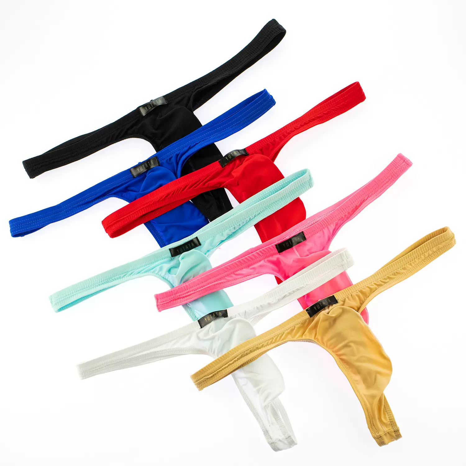 男士性感丁字裤透视冰丝u凸囊袋弹力显臀t裤运动健身简约小内裤衩