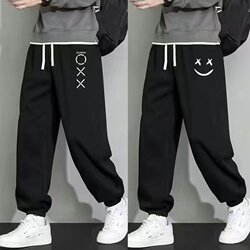 2026 New Men's Sweatpants Summer Loose Jogger Casual Pants Men's Student Plus Size Trendy Sports Pants Men