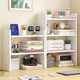 Workstation side storage rack indoor corner children's storage bookcase removable book storage rack layered space saving