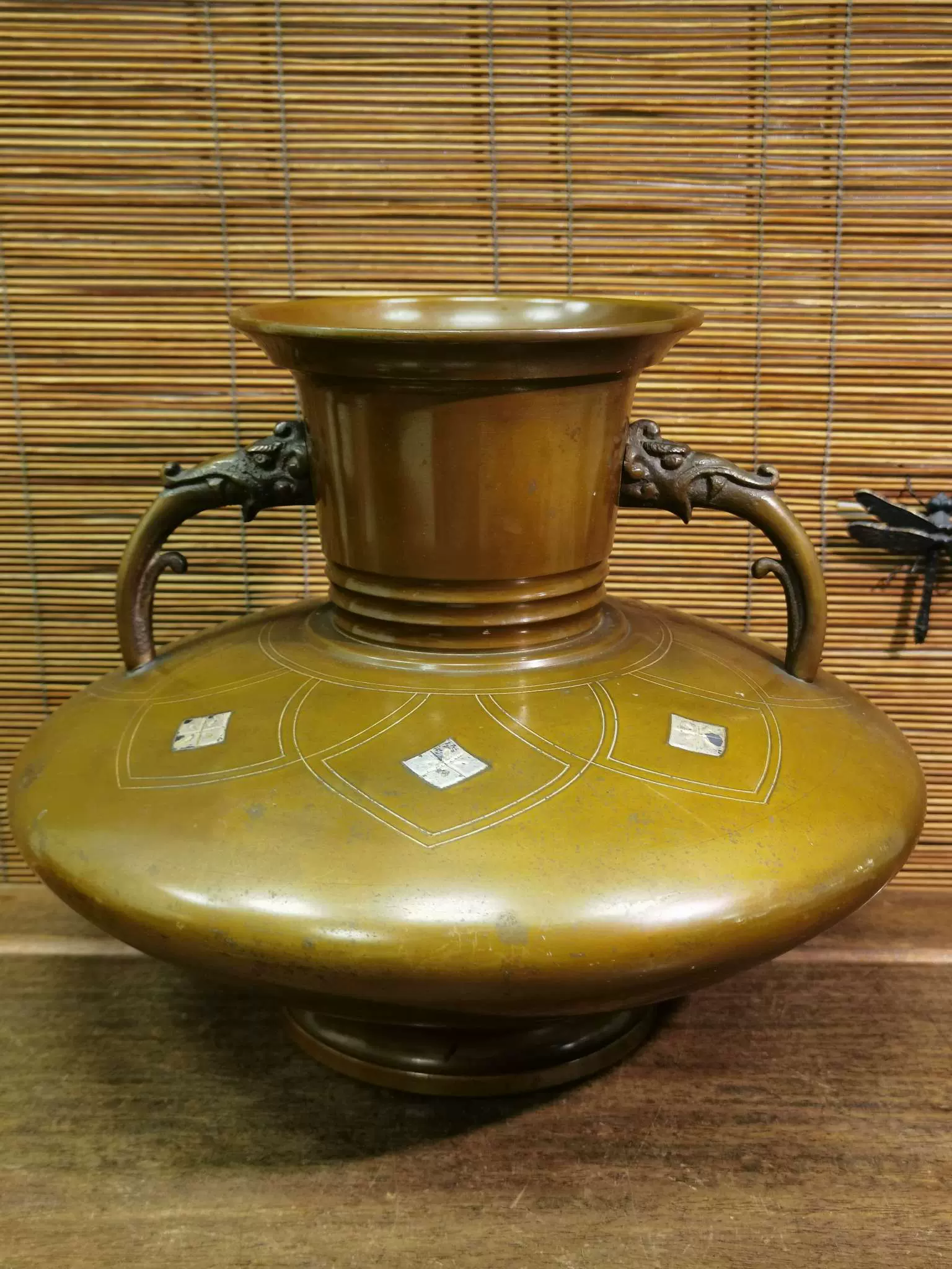 北村治禧作　古銅鍍金　福寿恵比寿像　限定130/400　共箱　M　8589A 北村治禧作 古銅鍍金 福寿恵比寿像 限定130/400 共箱 M 8589A