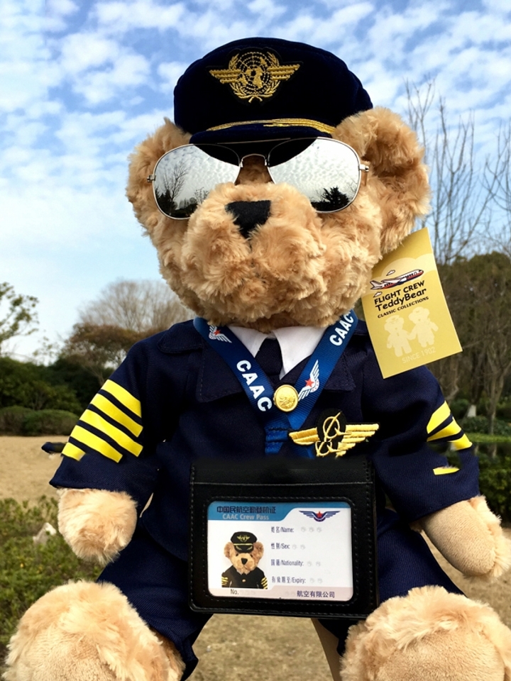 航空机长熊飞行员公仔玩偶泰迪熊礼物