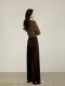 Rise small coffee color wide -leg velvet pants female spring and autumn, thin pear -shaped figure pants high -waist straight pants