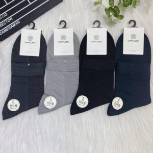 YPLRF men's summer bamboo fiber ultra-thin mesh socks breathable and deodorant black and white solid color business socks 7w30