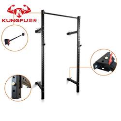 Manufacturer's Wall-Mounted Foldable Squat Rack, Barbell Rack, Sports Equipment Storage Combination Set