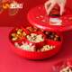 Wuhe New Year lucky cat candy box rotating fruit plate home living room coffee table fruit melon seeds and dried fruit storage box
