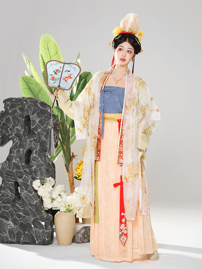 Flowering Plum Hanfu - Gold Embroidered Traditional Chinese Dress Flowering Plum Hanfu - Gold Embroidered Traditional Chinese Dress