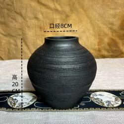 Retro Simple Flower Vessel That Can Be Used for Hydroponics, Flower Arrangement, Living Room, Chinese Zen Style Ornaments, Jingdezhen Ceramic Vase, Small and Fresh