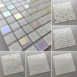 Crystal Glass Gold Thread Mosaic Balcony Bathroom Ceiling Iridescent Tiles Kitchen Bathroom Tv Background Decoration