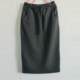 New cotton solid color skirt for women with elastic high waist rear slit midi skirt casual sports straight skirt with pocket
