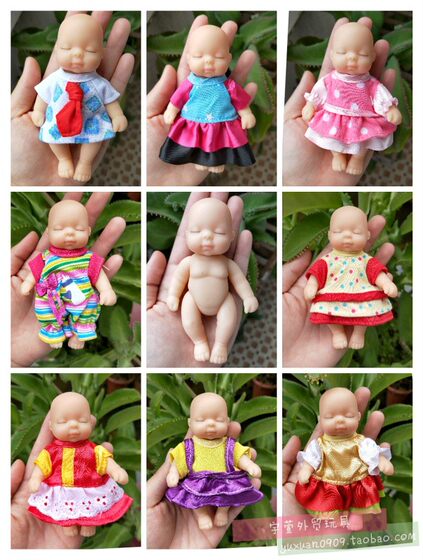 10-16cm Sleepy Cute Doll Keychain Internet Red Doll Sleep Doll Accessories Clothes and Skirts Full 50 Pack Shipping