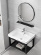 Space aluminum landing -type facial washing basin toilet simple wash basin home small apartment bathroom bathroom cabinet combination
