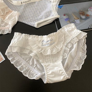 
:'Zhizhi Naifu' Japanese Lolita cute girls' underwear lace edge pure cotton crotch women's briefs