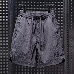 Summer Thin Ice Silk Shorts for Men, Quick-Dry Loose Basketball Sports Pants, American-Style Casual Knee-Length Shorts