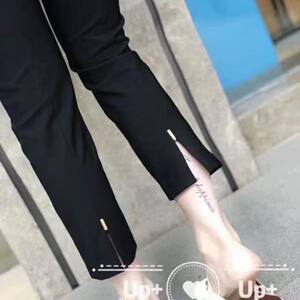 
Suit pants for women's workplace drape spring and autumn high waist nine-point commuting OL rear slit pencil pants cigarette pants casual pants