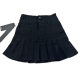 Welfare pick-up elastic niche design black short skirt women's super short slim skirt A-line pleated skirt