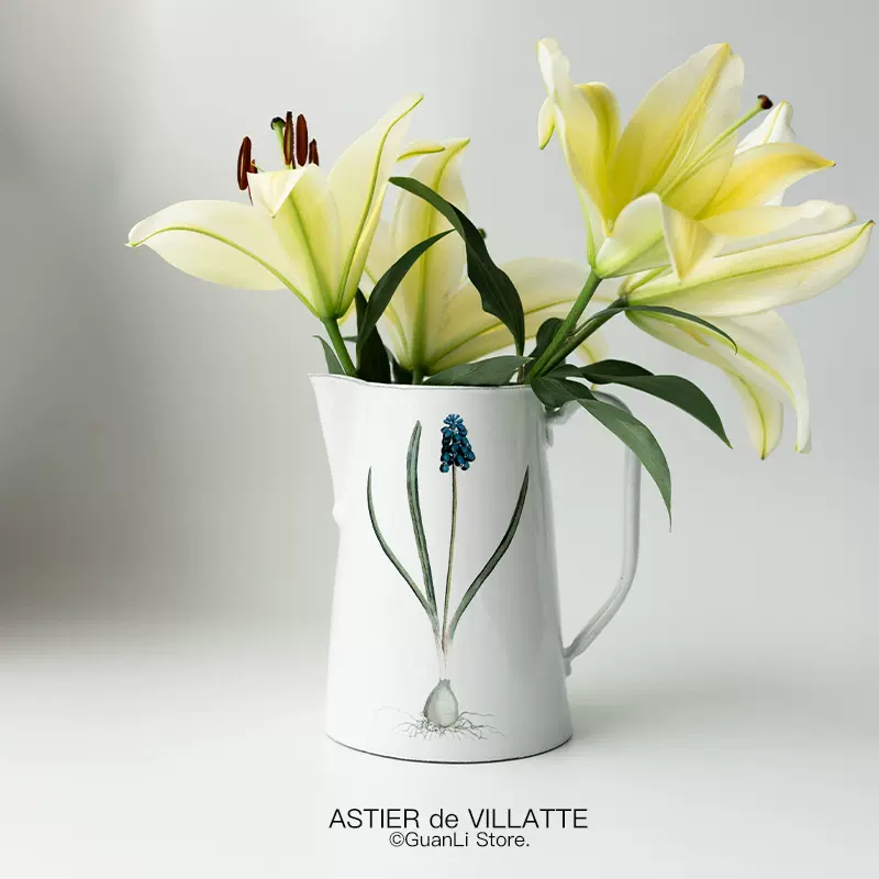 Astier de Villatte葡萄风信子花瓶摆件法国手作陶瓷花器-Taobao