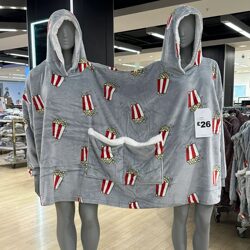 Couple Matching Pajamas New Style Couple Outfit Autumn and Winter Quirky Popcorn One-Piece Hoodie Sweatshirt for Best Friends