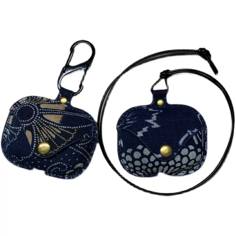 729 AirPods pro 日本藍染耳機殼型染軟殼古布無線保護套