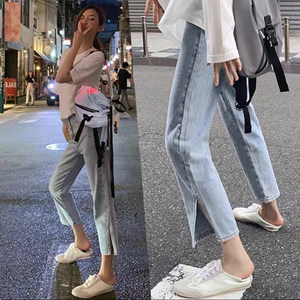 
Fashionable autumn outfit for pregnant women jeans wearing nine-point pants Korean casual leggings spring and autumn fashionable maternity pants