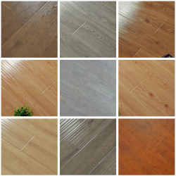 Wood Floor Reinforced Composite Wear-Resistant and Waterproof Household Factory Direct Sales Floor 12mm Bedroom Environmentally Friendly Gray Enf