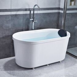 Installation-Free Bathtub for Home Use, Suitable for Small Apartments, Elderly People, Movable, Independent, Mini Acrylic Bathtub for Guesthouses, Adult Bathtub 
