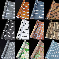 Catering Restaurant Barber Shop Brick Pattern Self-Adhesive Wallpaper Waterproof and Moisture-Proof Wall Stickers Background Wall Stickers Brick Decoration