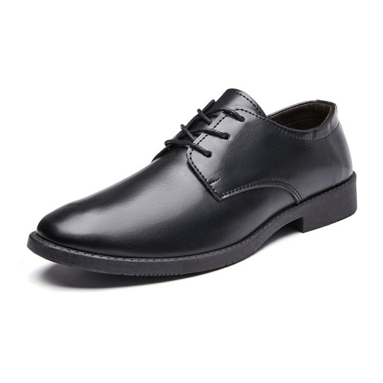 メンズ ブラック レザー ダービーシューズ - ビジネス フォーマル 結婚